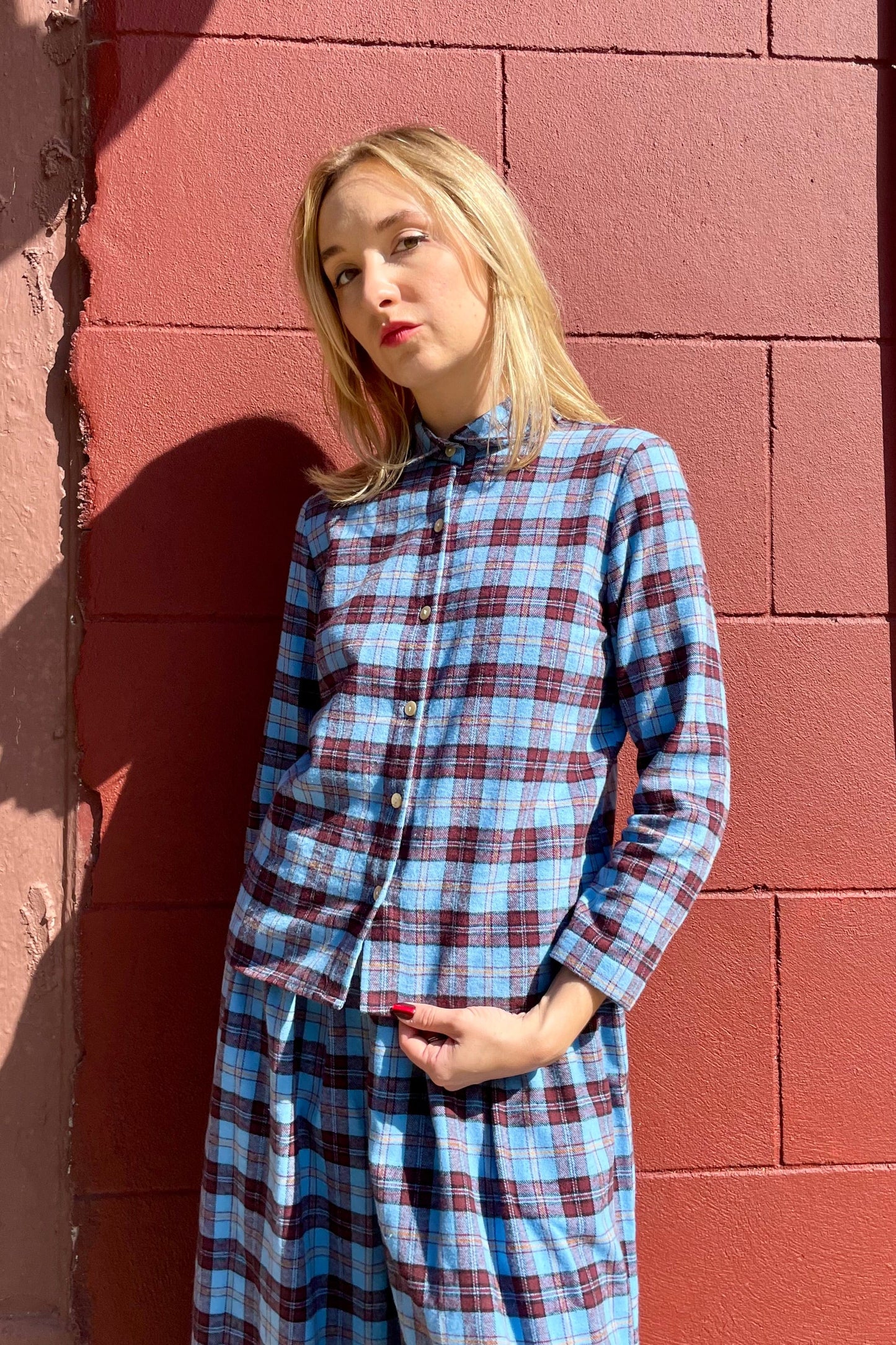 Binty Blouse in Seaside Flannel Tops CHRISTINE ALCALAY   