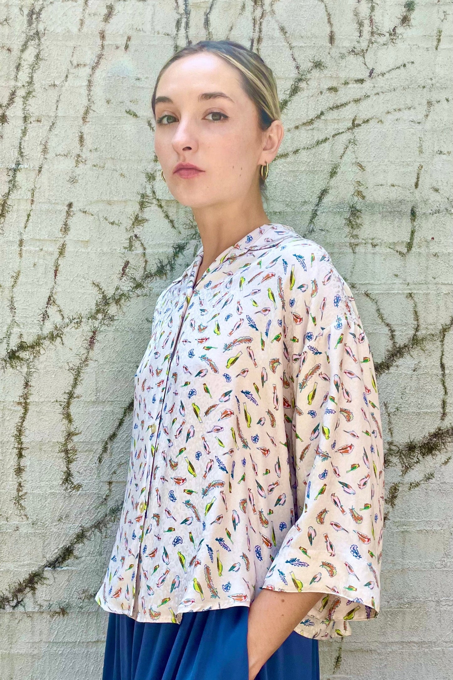 Sara Blouse in Birds Print Tops CHRISTINE ALCALAY Birds Print XS/S 