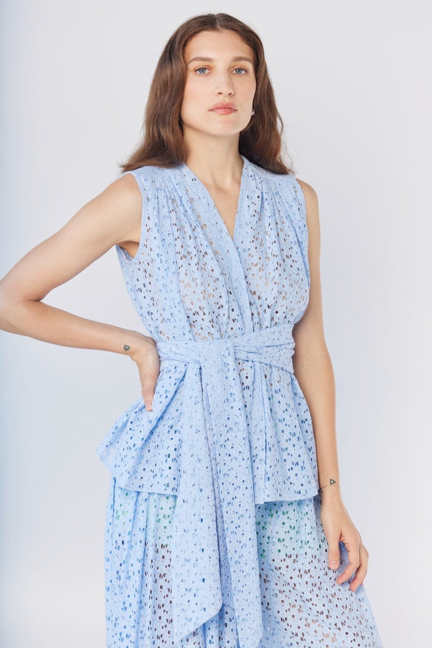 Rachel Blouse In Bluebell Corded Lace Tops CHRISTINE ALCALAY