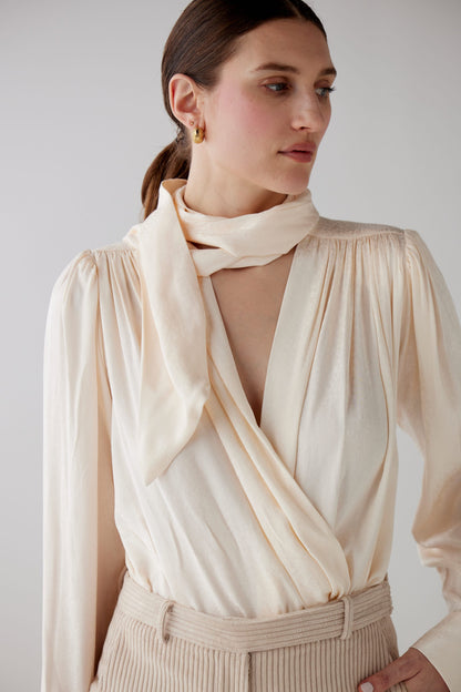 SAMPLE FW25 - Racquelle Blouse in Leopard Jacquard Samples CHRISTINE ALCALAY