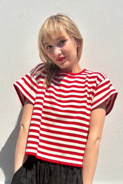 Stripe Belle Tee in Pima Cotton Knit
