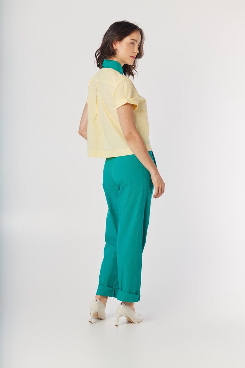 Flora Blouse in Limoncello Yellow Cotton Tops CHRISTINE ALCALAY