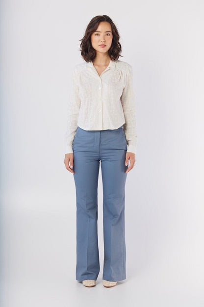 Iris Blouse in Cream Embroidered Cotton Tops CHRISTINE ALCALAY