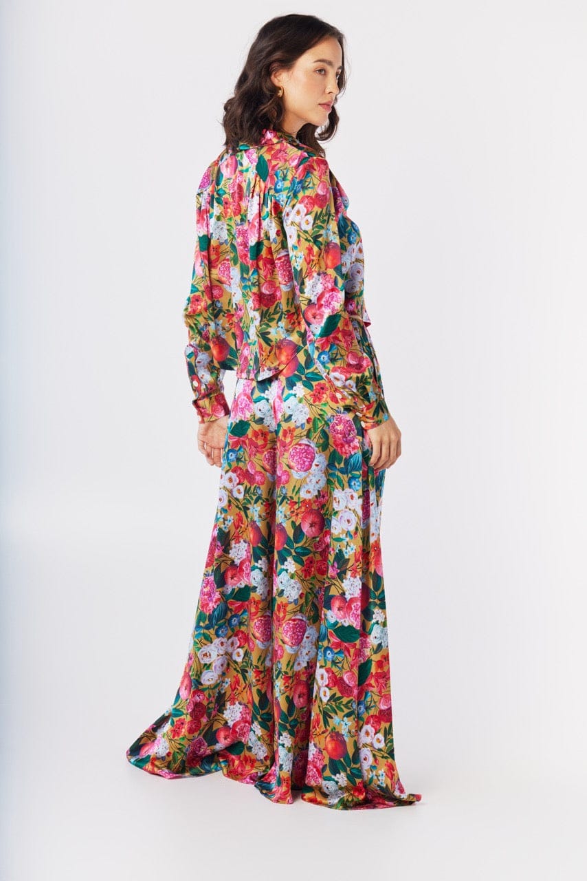 Iris Blouse in Pom Floral Washed Silk Tops CHRISTINE ALCALAY