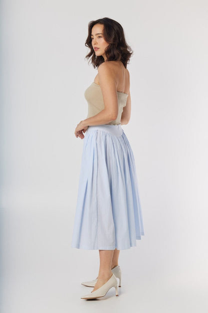 Janet Tube Top in Oyster Pima Cotton Tops CHRISTINE ALCALAY