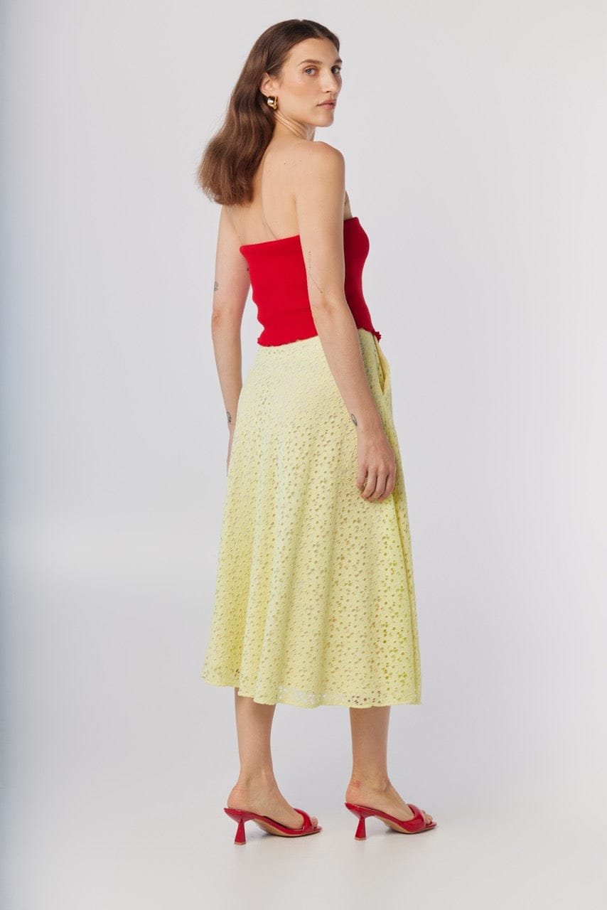 Janet Tube Top in Tomato Pima Cotton Tops CHRISTINE ALCALAY