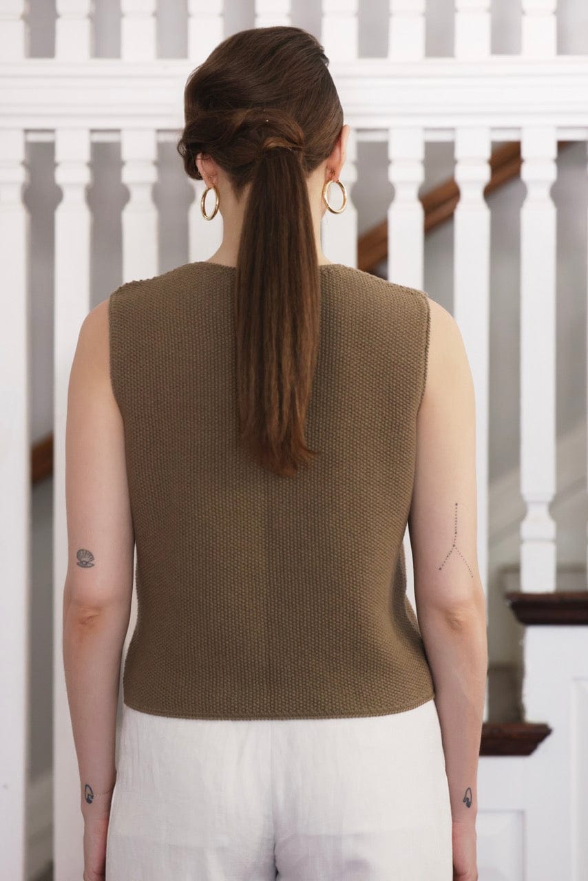 Lola Vest in Pima Cotton Tops CHRISTINE ALCALAY   