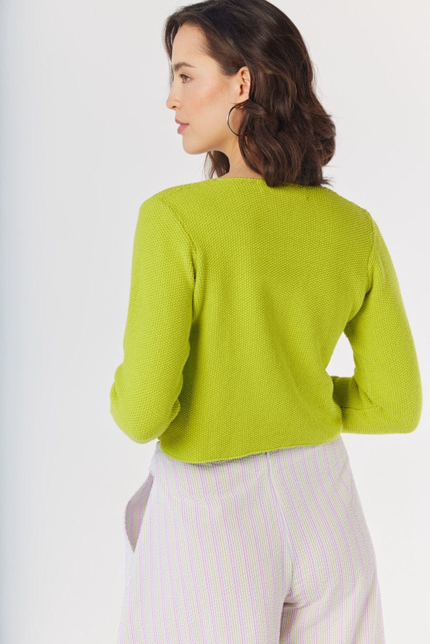 Lolita Cardigan in Lemongrass Pima Cotton – CHRISTINE ALCALAY