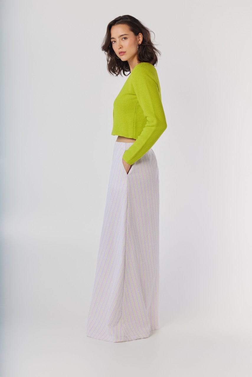 Lolita Cardigan in Lemongrass Pima Cotton Tops CHRISTINE ALCALAY