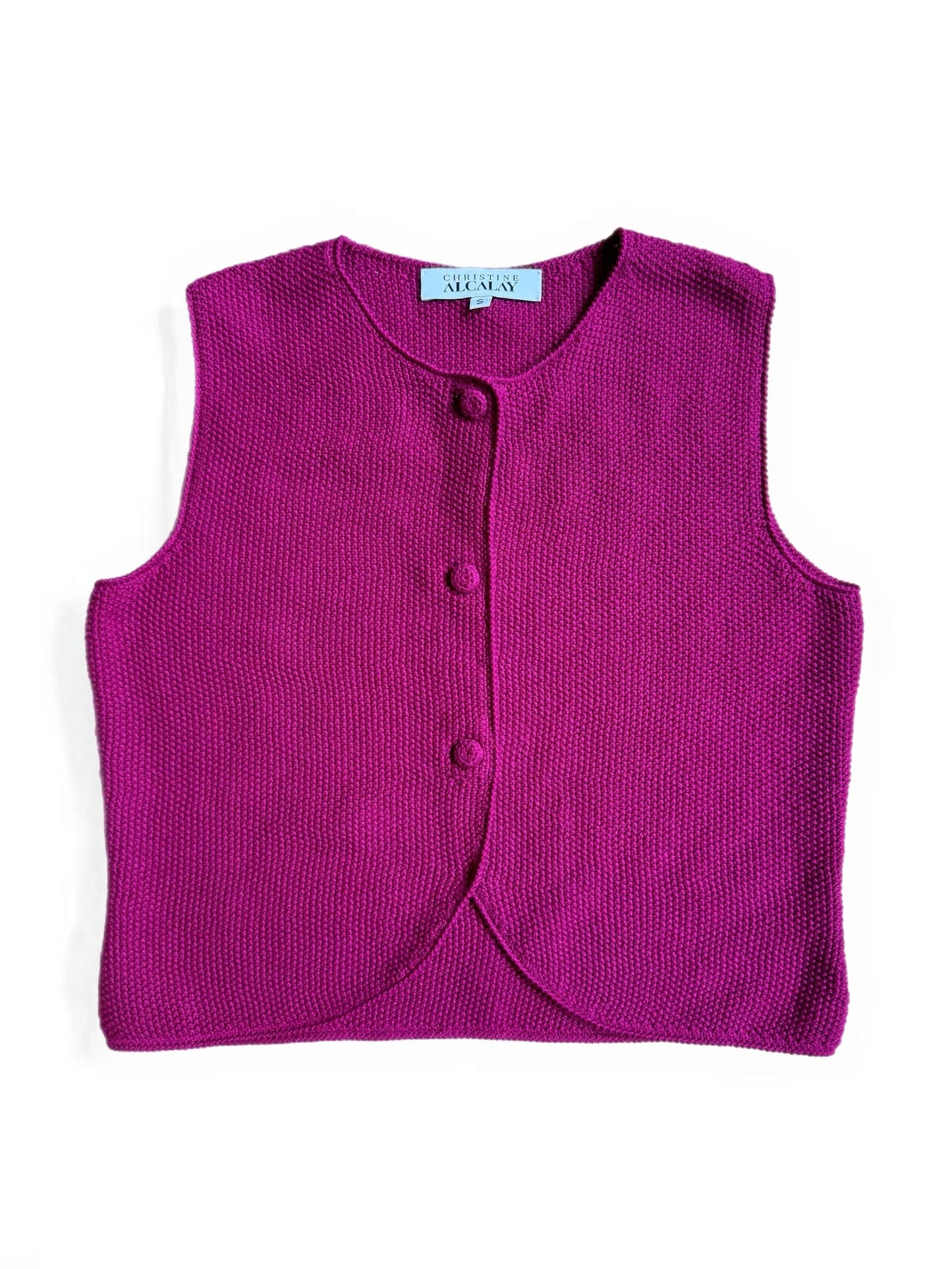 Lola Vest in Pima Cotton Tops CHRISTINE ALCALAY Orchid Extra Small 