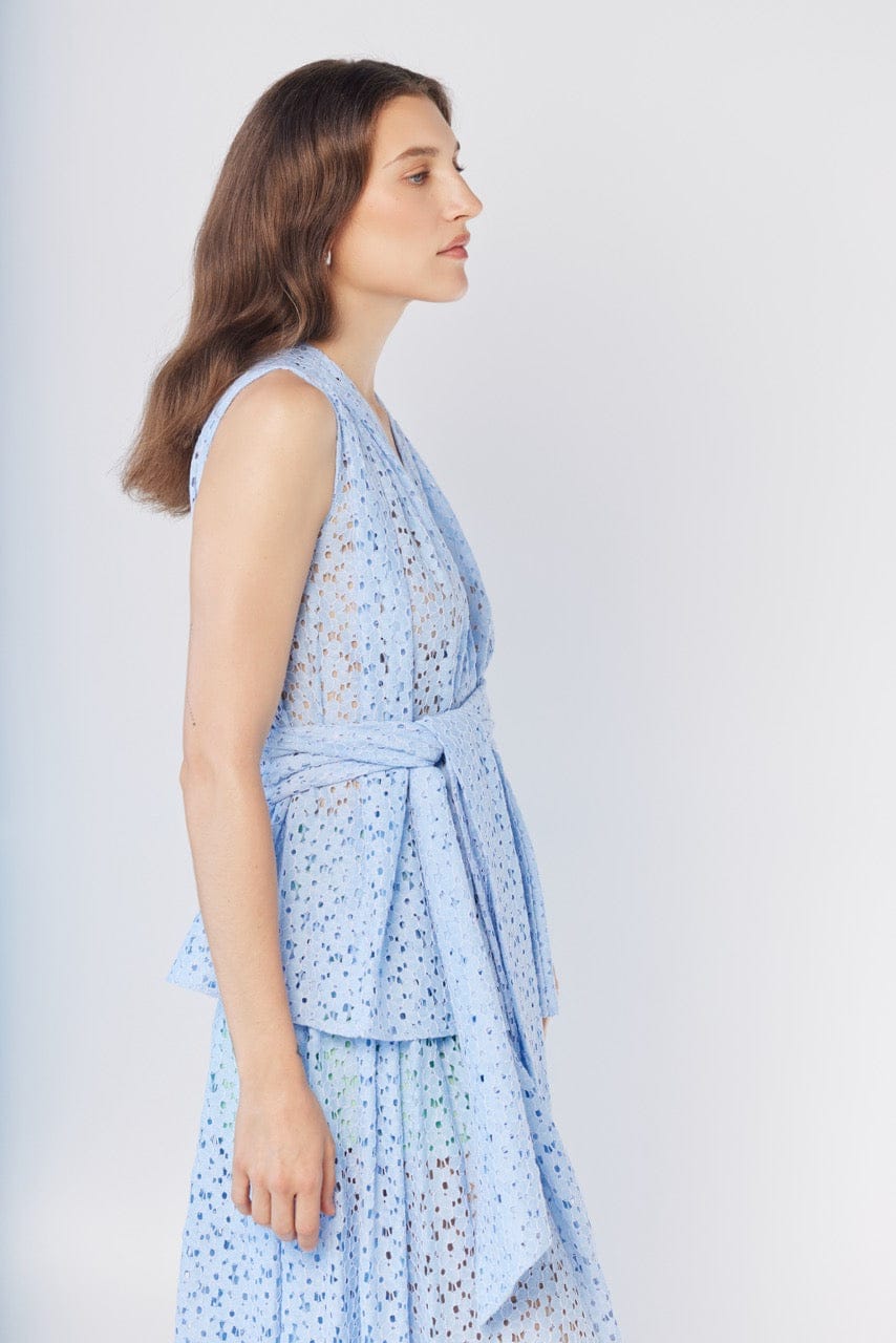 Rachel Blouse In Bluebell Corded Lace Tops CHRISTINE ALCALAY