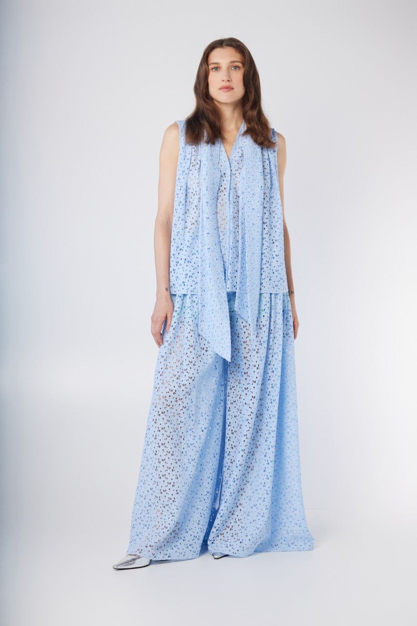 Rachel Blouse In Bluebell Corded Lace Tops CHRISTINE ALCALAY