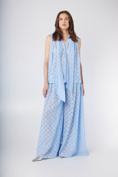 Rachel Blouse In Bluebell Corded Lace Tops CHRISTINE ALCALAY