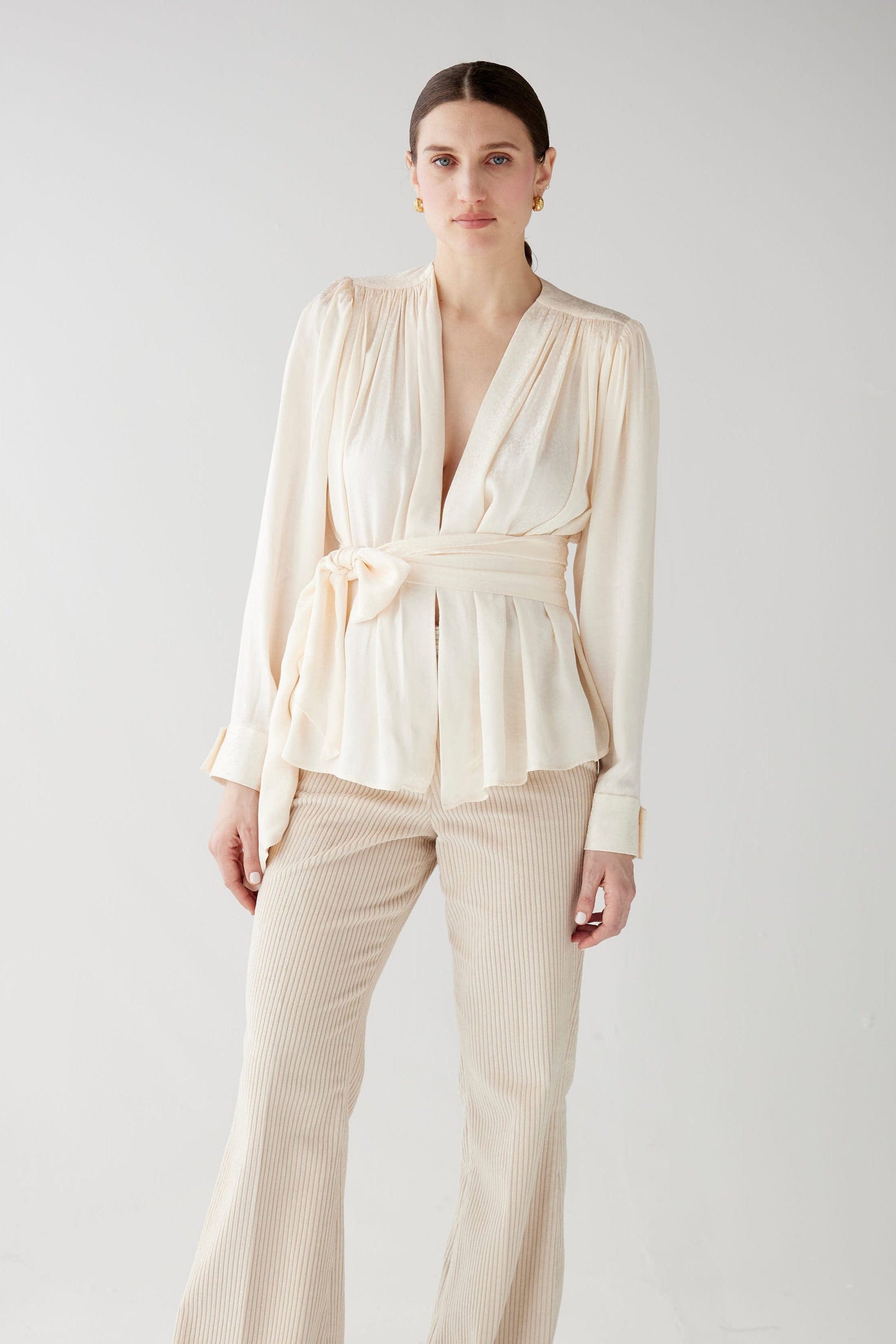 SAMPLE FW25 - Racquelle Blouse in Leopard Jacquard Samples CHRISTINE ALCALAY