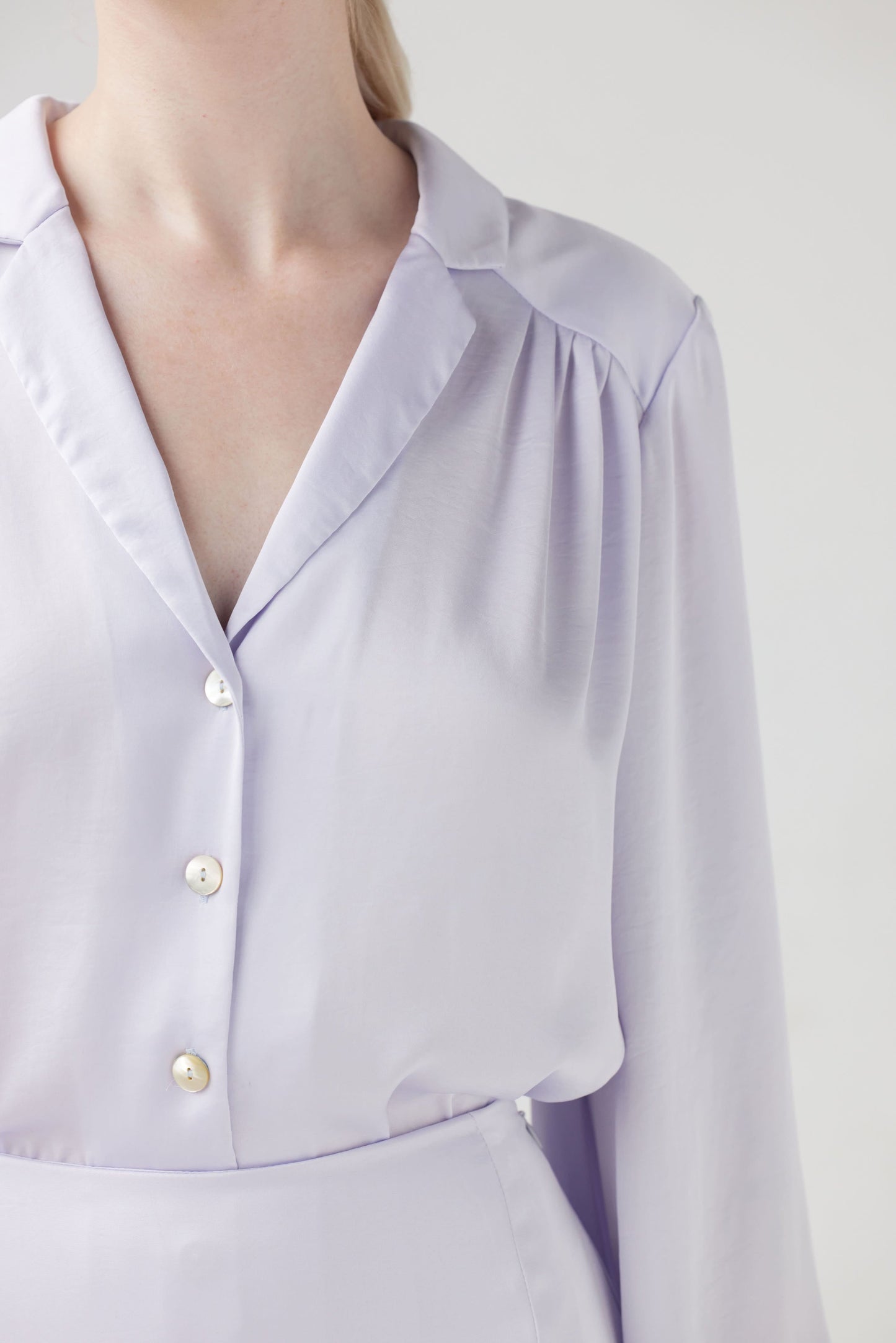 Rose Blouse in Japanese Charmeuse Tops Christine Alcalay   