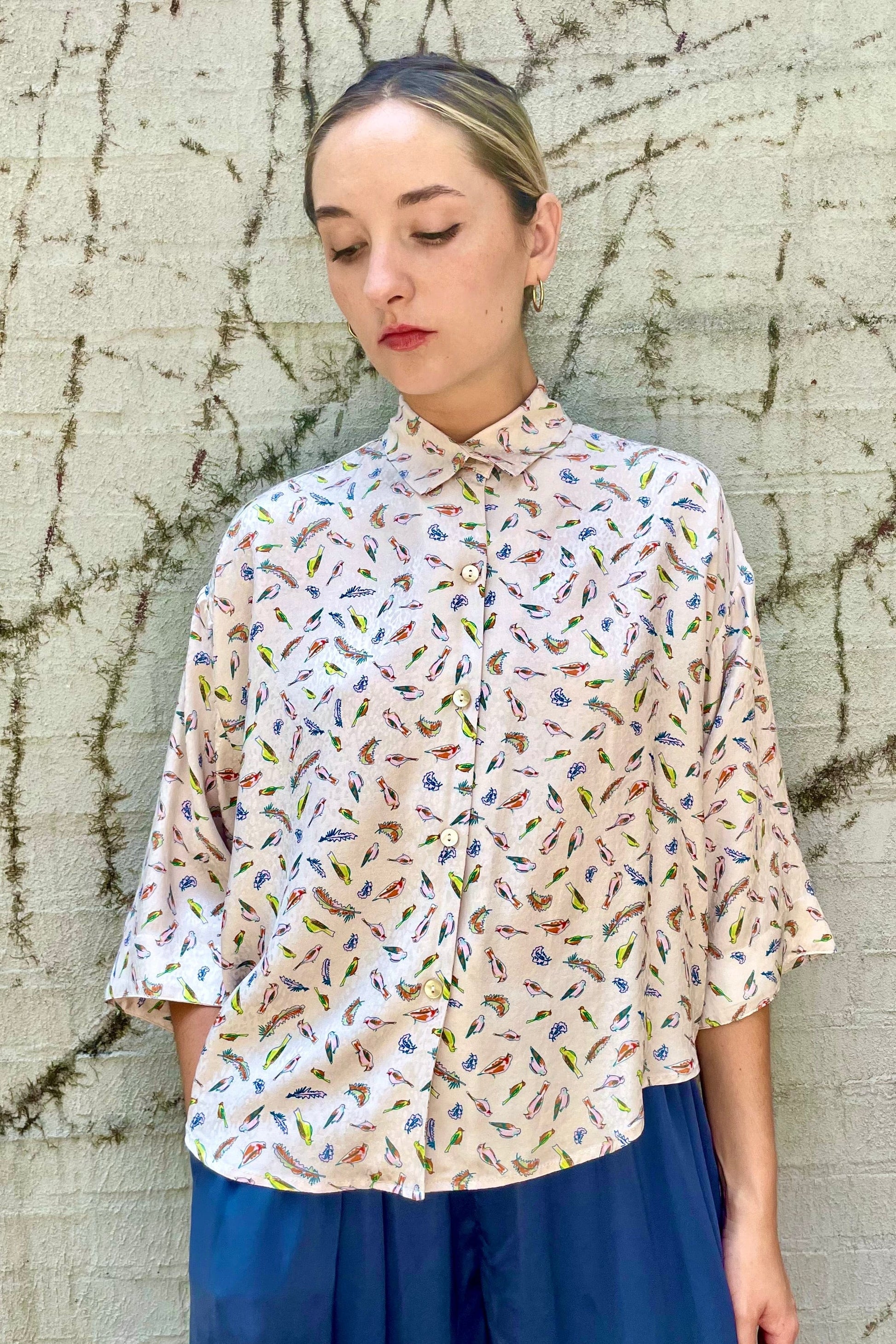 Sara Blouse in Birds Print Tops CHRISTINE ALCALAY   