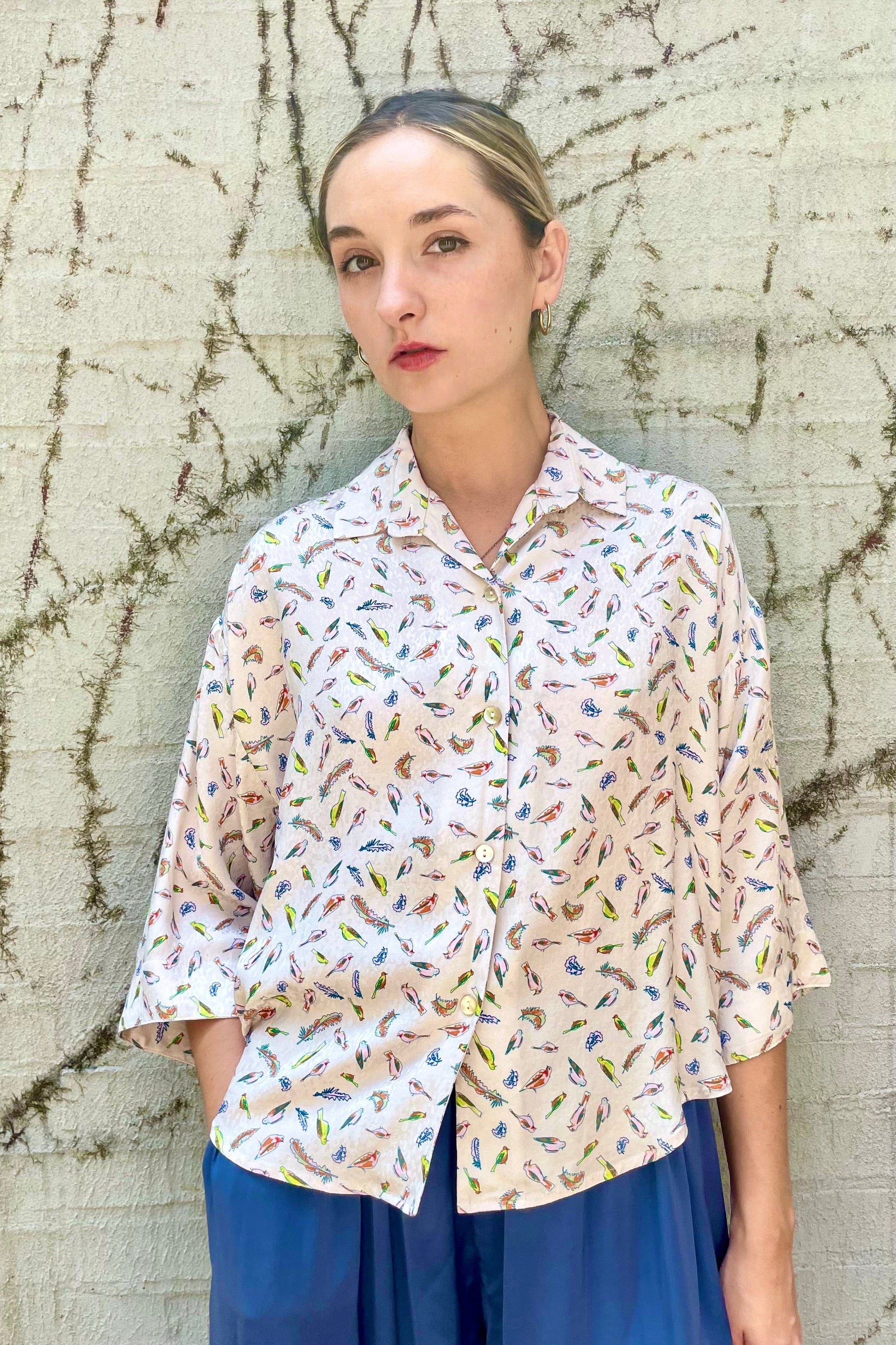 Sara Blouse in Birds Print Tops CHRISTINE ALCALAY   