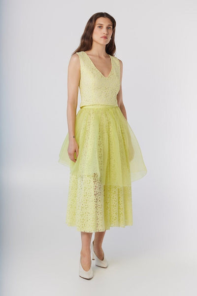 Sophie Top in Limoncello Yellow Corded Lace – CHRISTINE ALCALAY