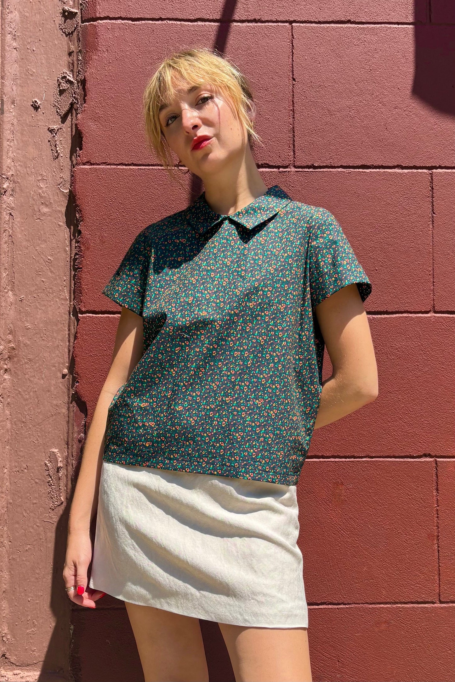 Wendy Blouse in Formica Print Cotton Tops CHRISTINE ALCALAY