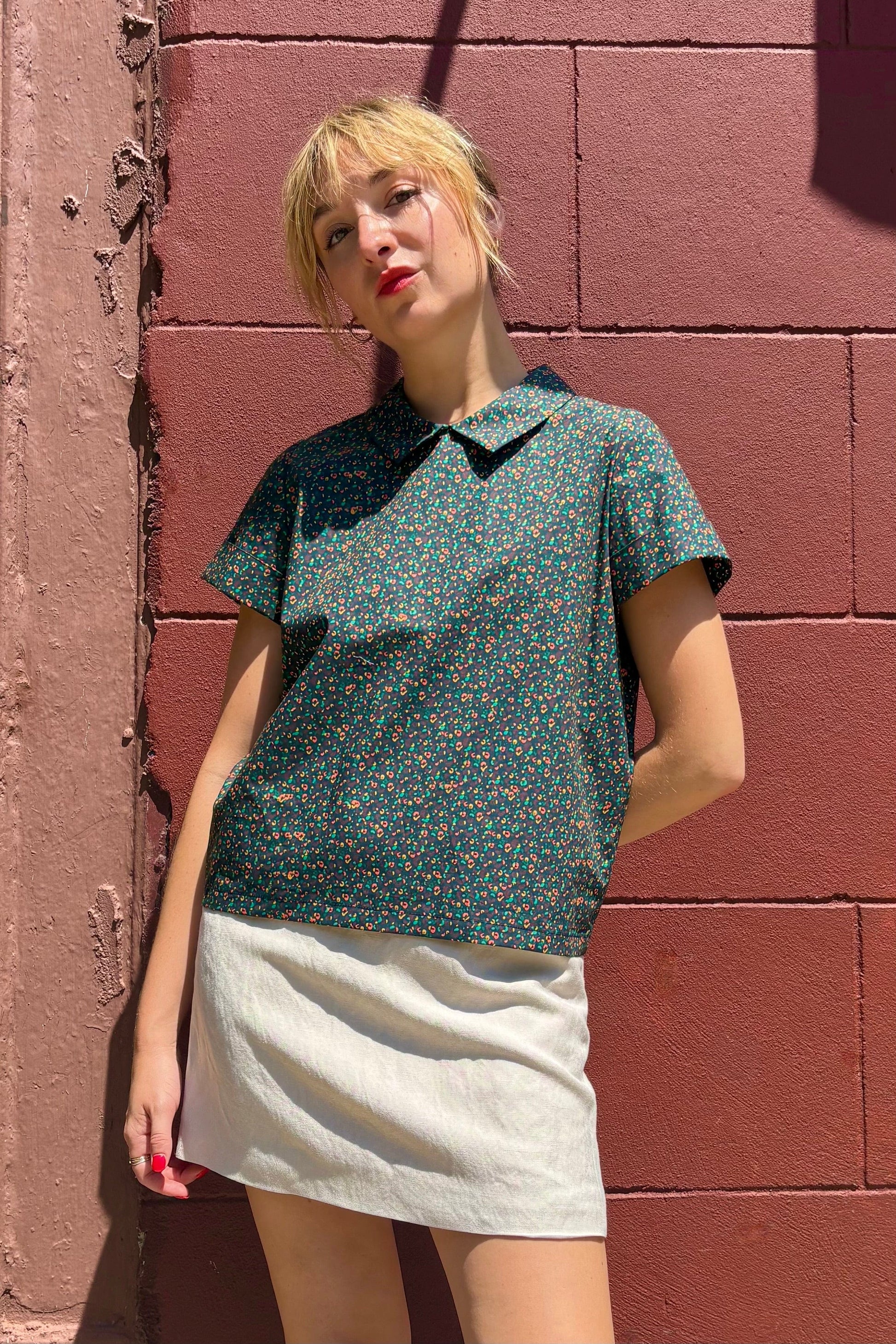 Wendy Blouse in Formica Print Cotton Tops CHRISTINE ALCALAY
