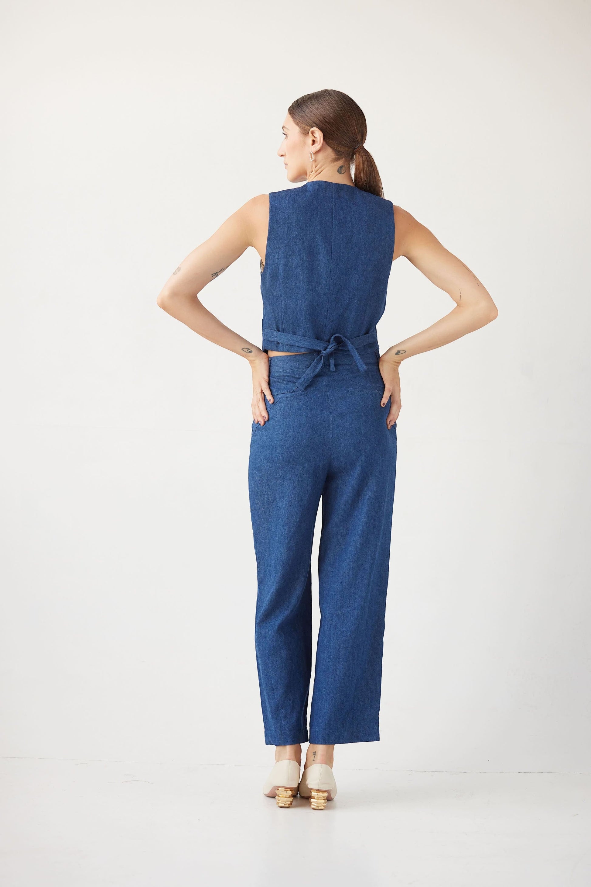 Annie Vest in Denim Vests CHRISTINE ALCALAY
