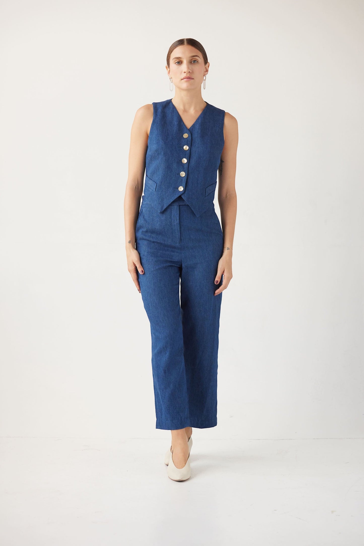 Annie Vest in Denim Vests CHRISTINE ALCALAY