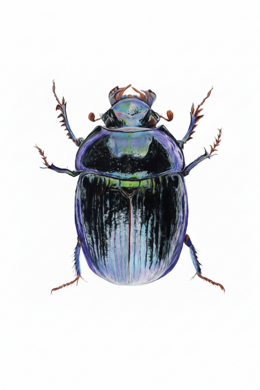 Lepidoptera Greeting Cards by C. Yao Greeting Card Christine Yao Anoplotrupes Stercorosus