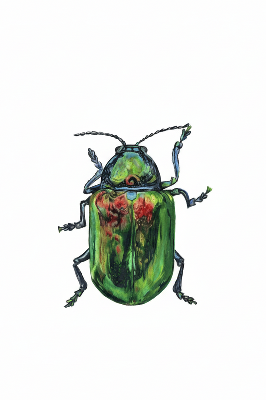 Lepidoptera Greeting Cards by C. Yao Greeting Card Christine Yao Chrysochus Auratus