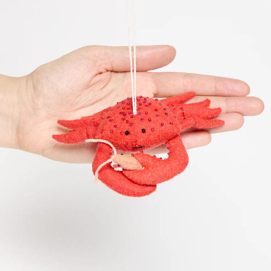 Red Crab with Prawn Ornament Home Craftspring