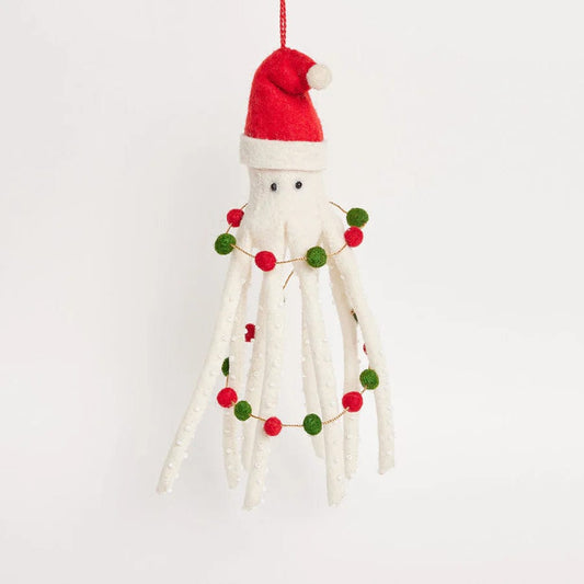 White Garland Santapus Ornament Home Craftspring