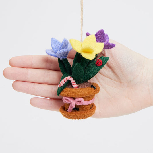 Spring Crocus Flower Pot Ornament Craftspring