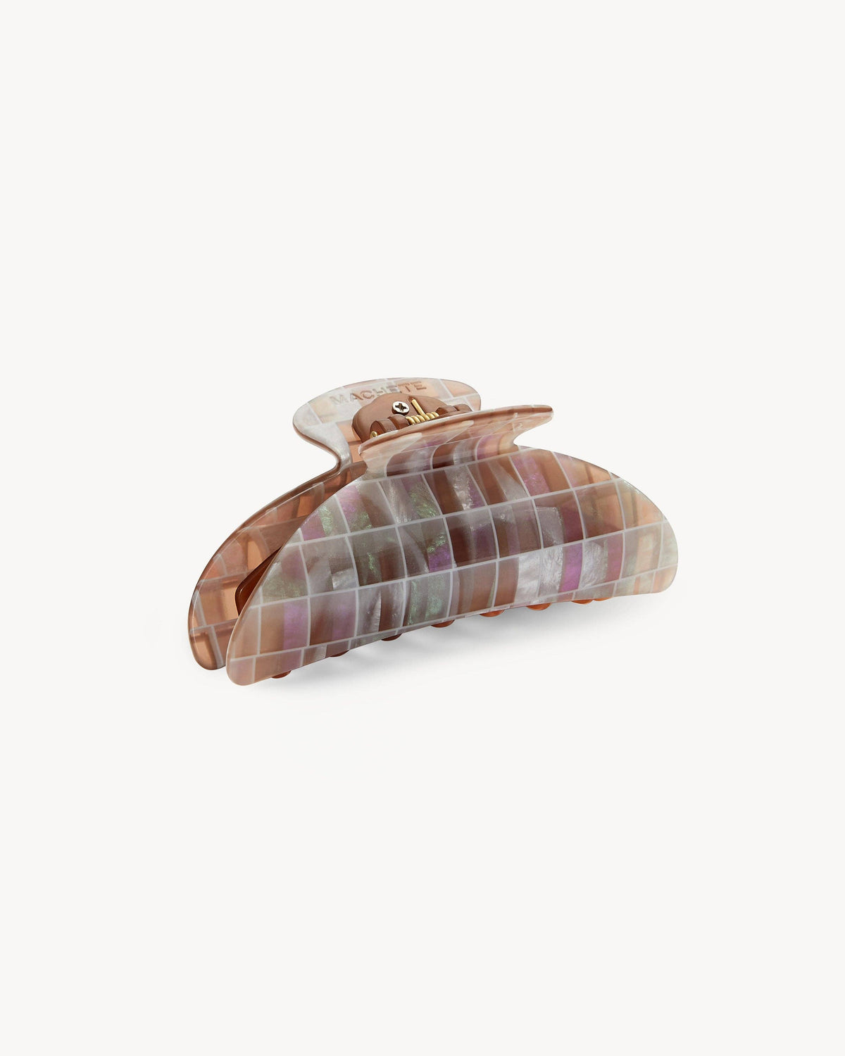 Midi Heirloom Claw in Brown Shell Checker MACHETE
