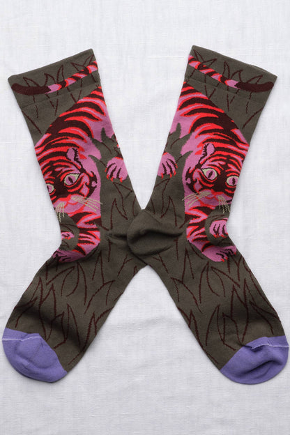 Khaki Tiger Sock Bonne Maison 36/38