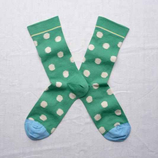 Ming Green Polka Dot Sock Bonne Maison