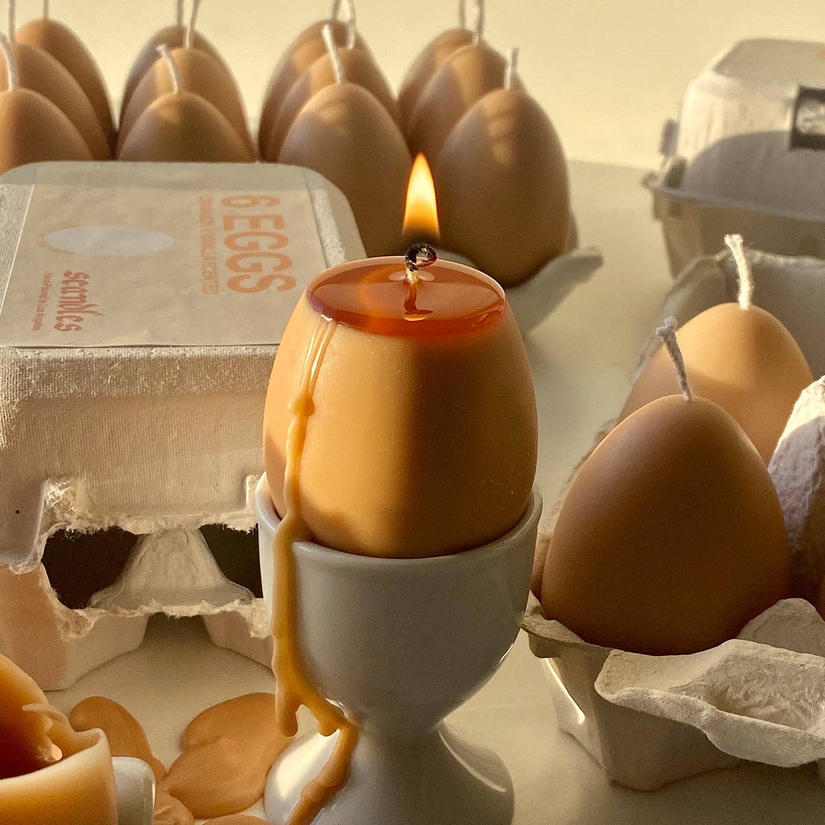 Egg Candles - 6 Pack Box Candles Scandles
