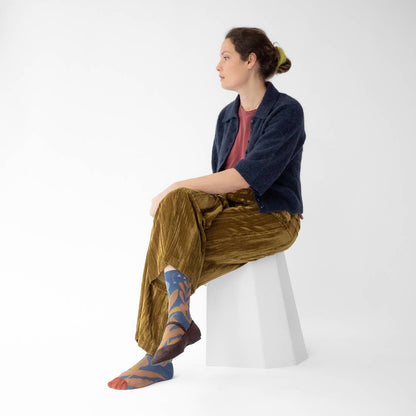 Denim Plant Sock Bonne Maison