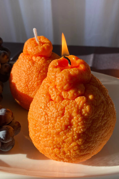 Large Dekopon Orange Candle Candles Scandles