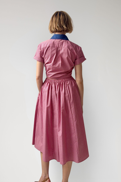 Erica Skirt in Red Gingham Cotton Skirts CHRISTINE ALCALAY