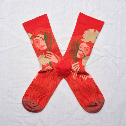 Socks Visages Red Bonne Maison 36/38