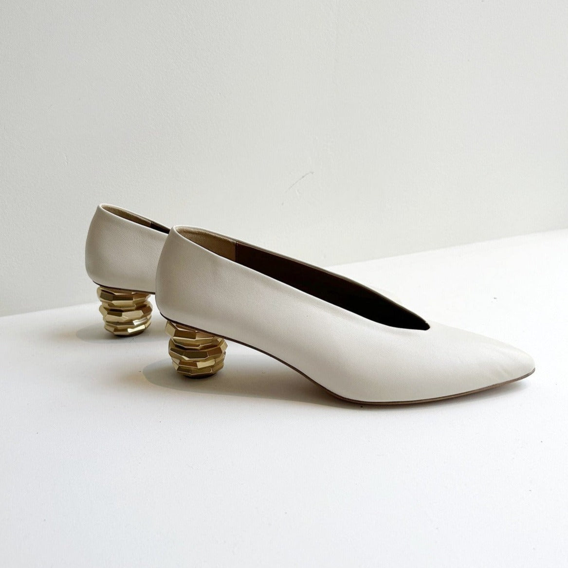 Gemma Pumps in Conchiglia Shoes Gray Matters   