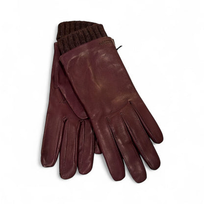 Megan Leather Gloves Accessories HESTRA 980 Dark Plum 6