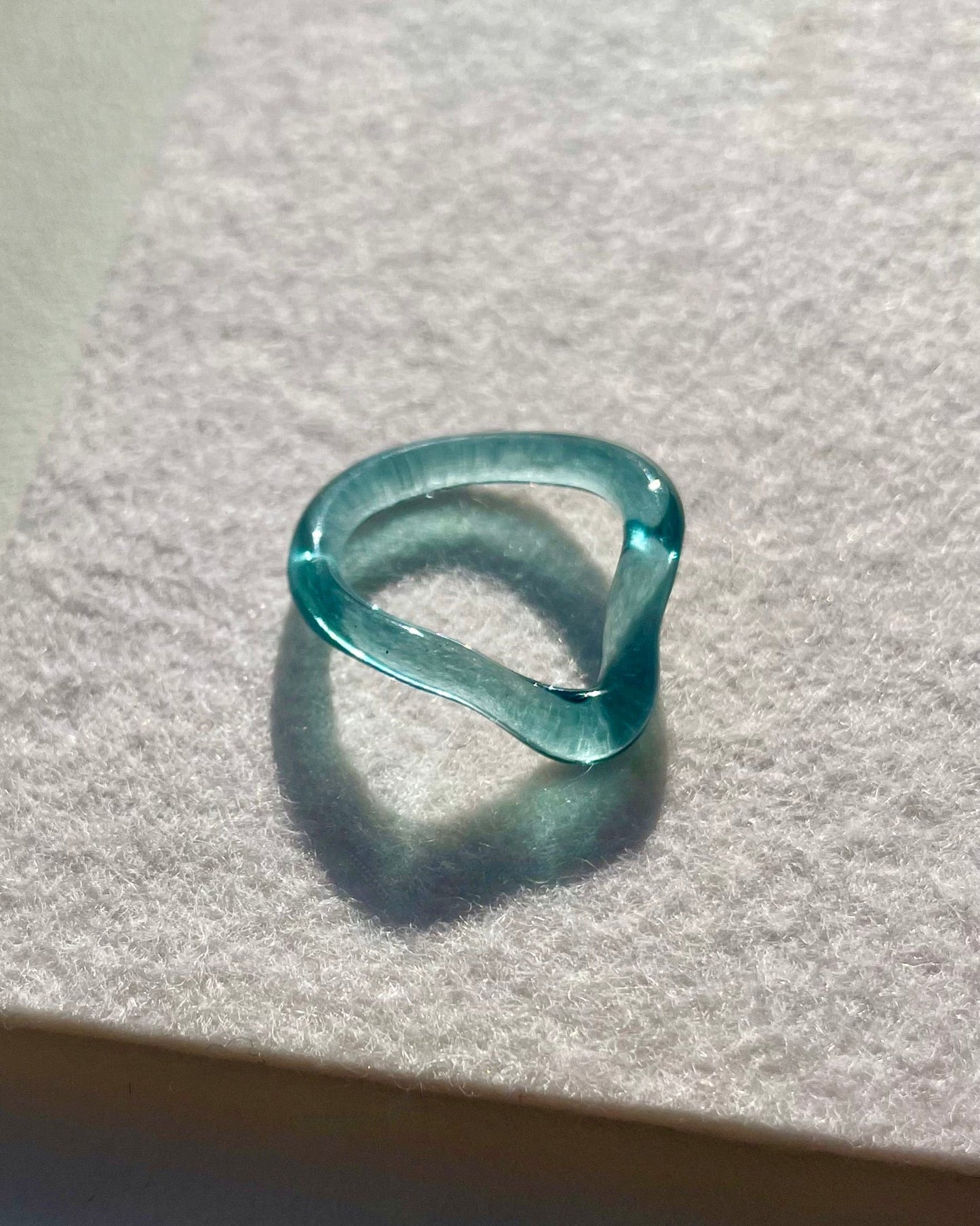 Glass Wave Ring Jewelry Jane D'Arensbourg Glacier Glass 8 