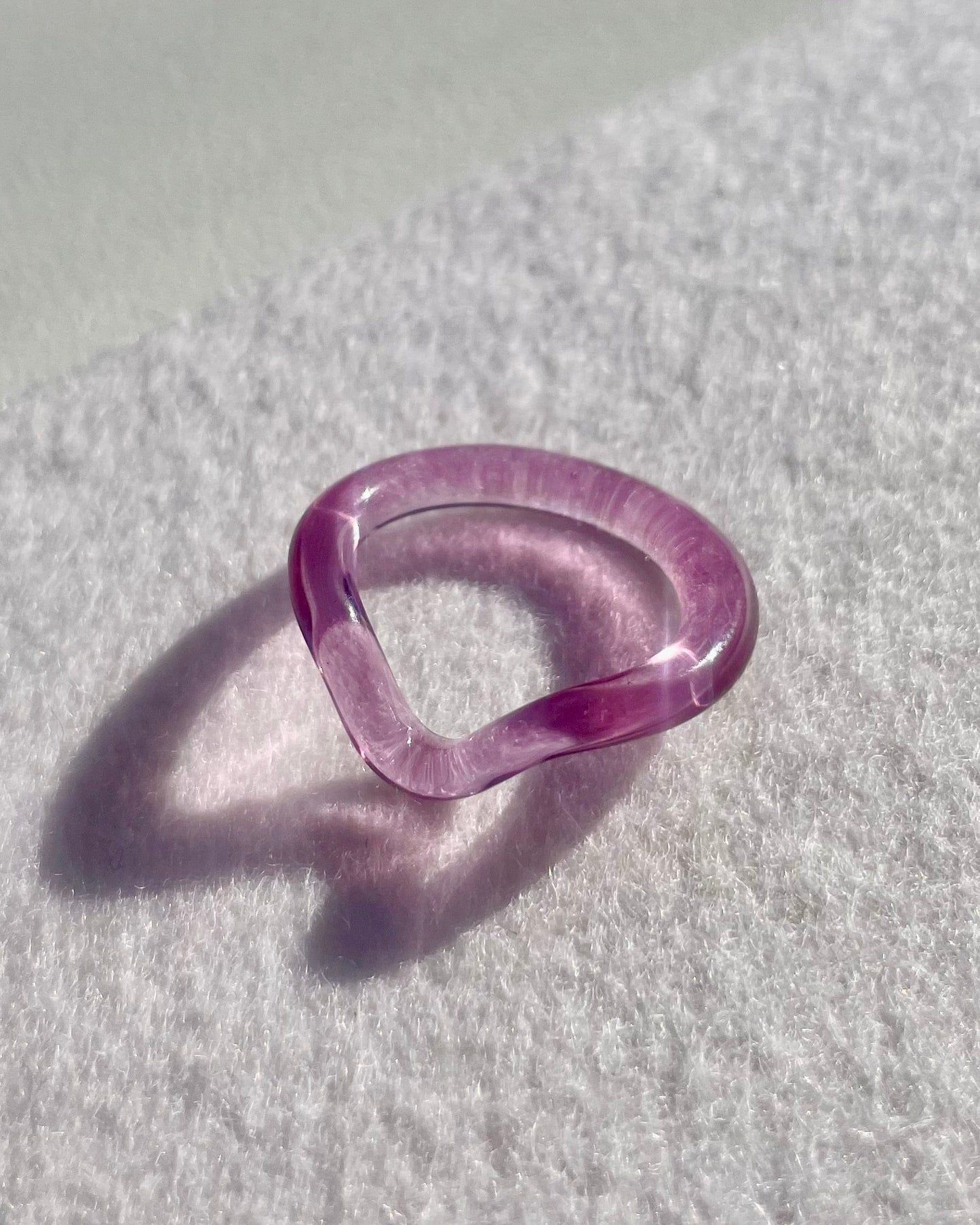 Glass Wave Ring Jewelry Jane D'Arensbourg Pink Glass 8 