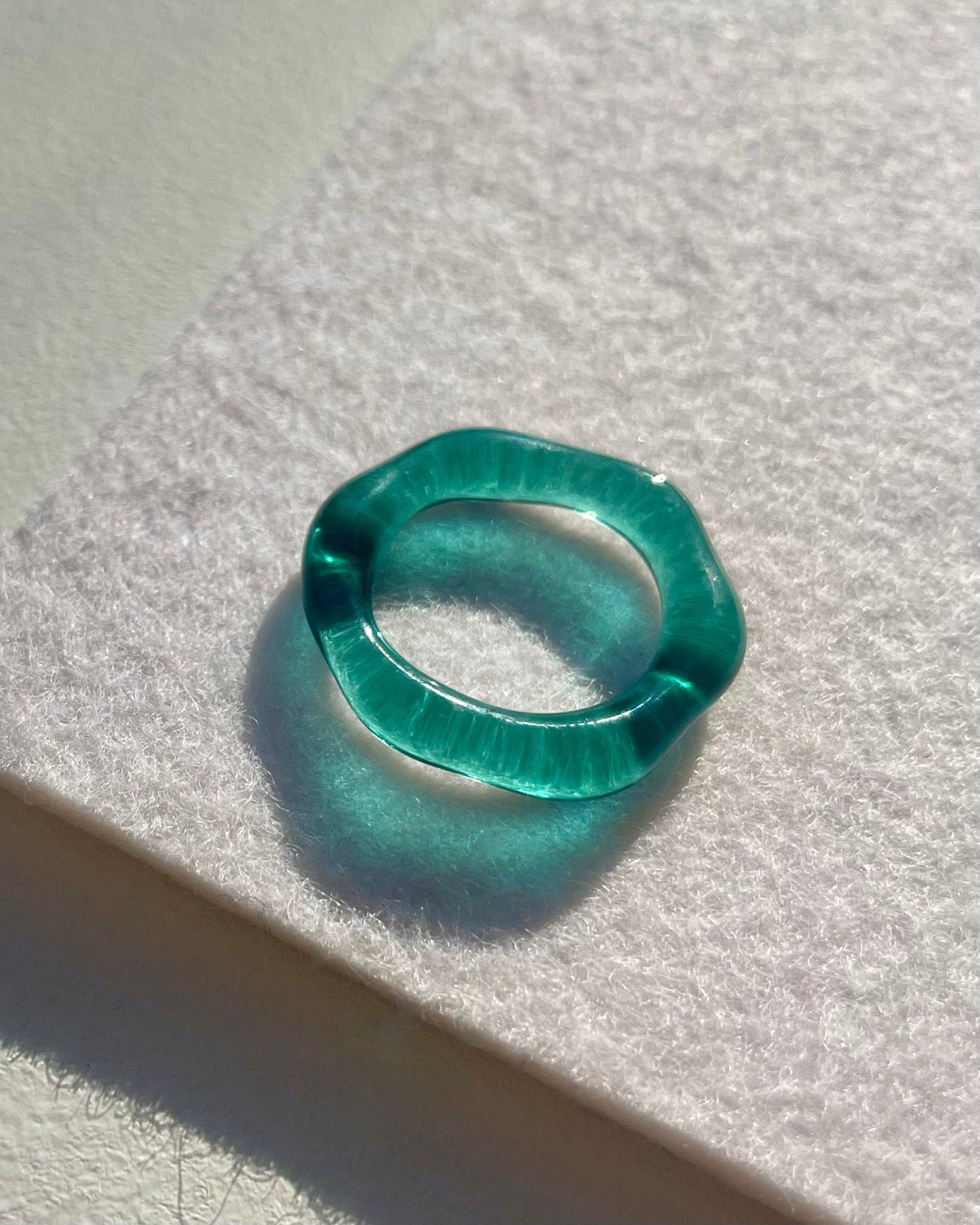 Thin Organic Glass Band Jewelry Jane D'Arensbourg Teal 7 