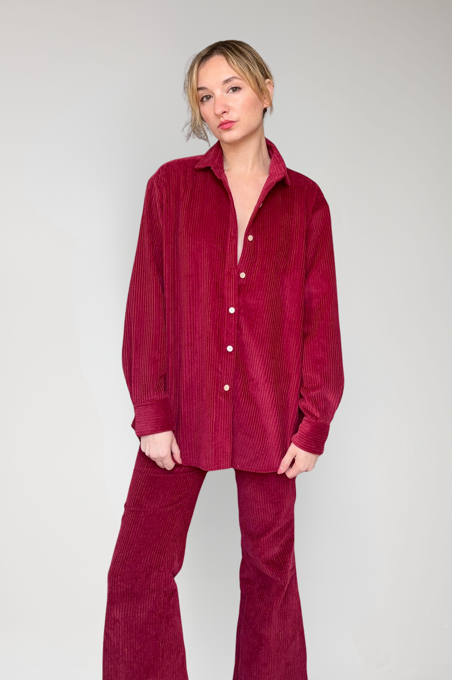 Jose Shirt in Dusted Rose Corduroy