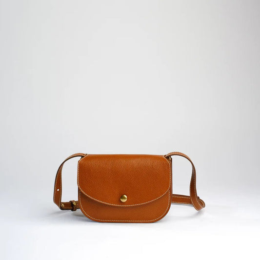 The Po Crossbody in Leather Brown Bags Lindquist   