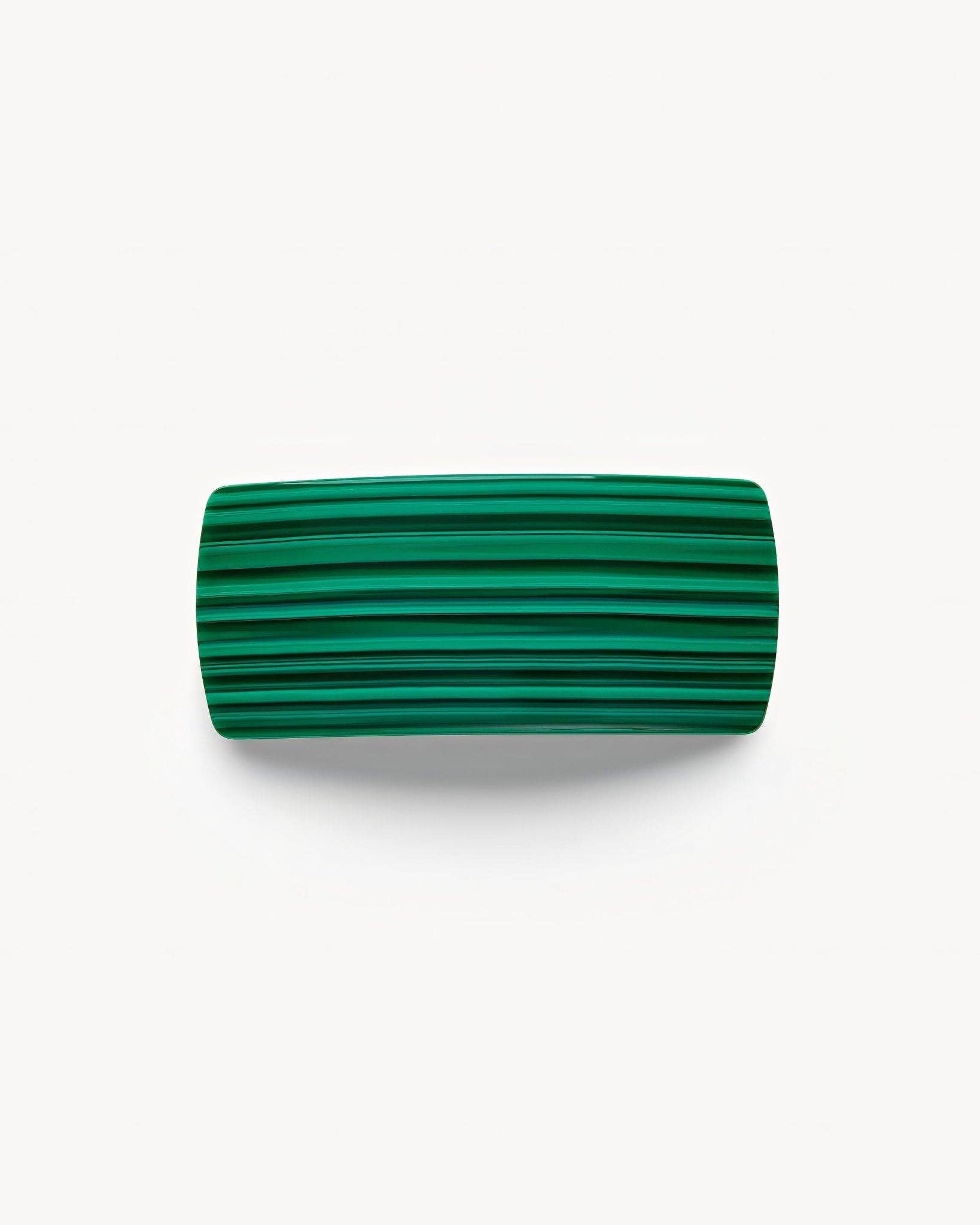 Jumbo Box Barrette in Malachite Hair Accessories MACHETE   