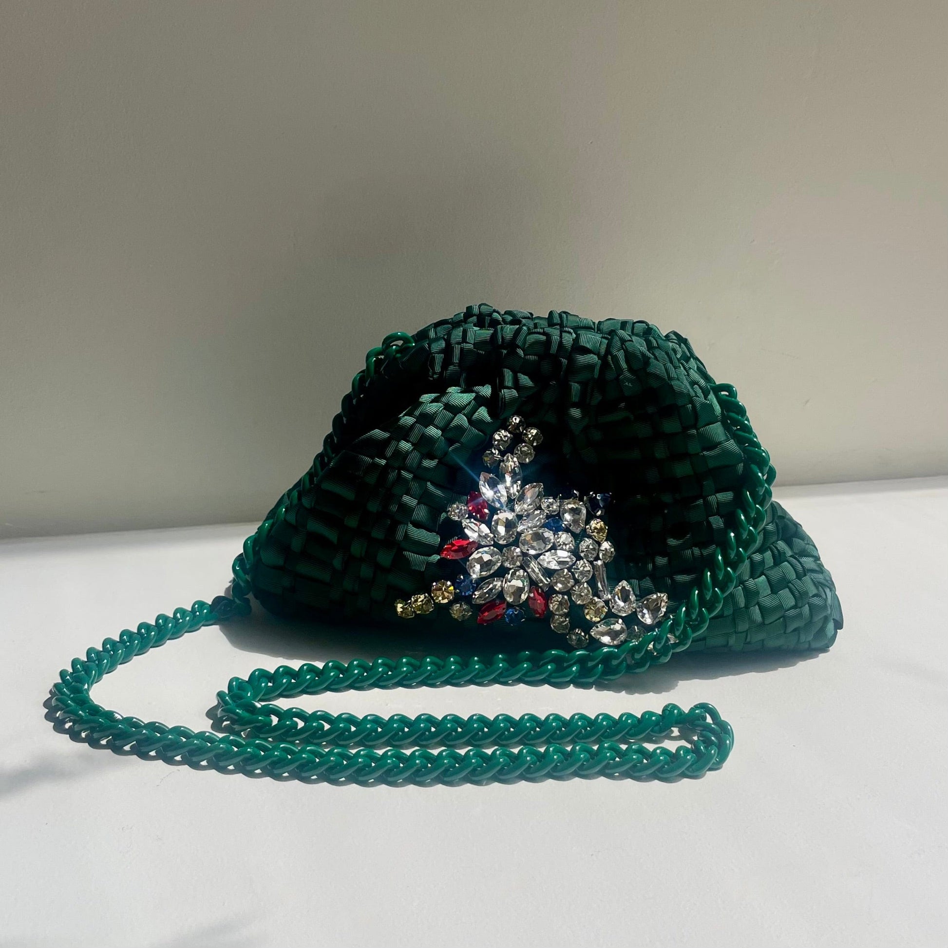 Crystal Mini Game Bag Bags Maria La Rosa Forest Green  