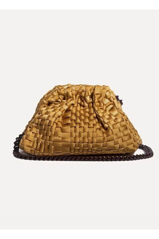Maria La Rosa Mini Game Bag in Mustard Bags Maria La Rosa Mustard