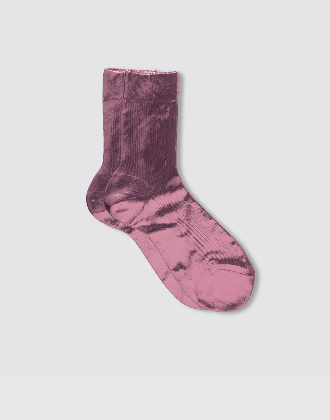 Maria La Rosa One Ribbed Laminated Sock Collection Socks Maria La Rosa Bordeaux